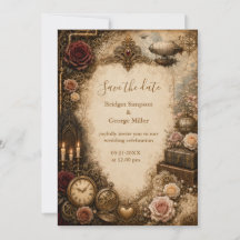 Weelderige Steampunk Roos Bruiloft Fantasie