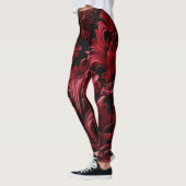 weelderige textuur rood fluweel luxe glitter leggings (Links)