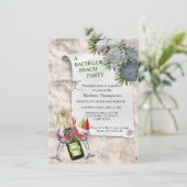 Weelderige tinten van bleke blues vrijgezellenfees (Staand voorkant)