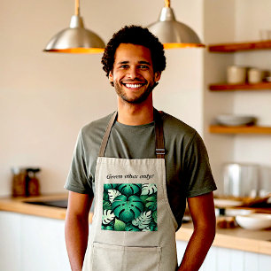 Weelderige tropische bladeren standaard schort