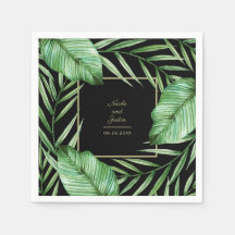 weelderige tropische groen botanische bruiloft