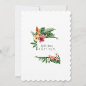 Weelderige tropische tuin bloemen bloeiend meisje  kaart (Achterkant)