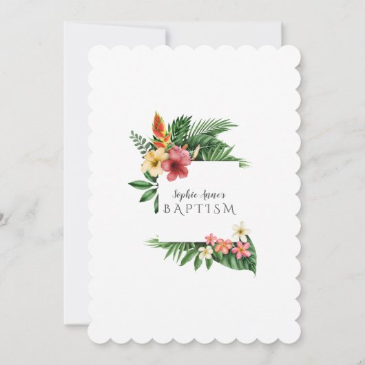 Weelderige tropische tuin bloemen bloeiend meisje  kaart (Achterkant)