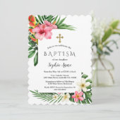 Weelderige tropische tuin bloemen bloeiend meisje  kaart (Staand voorkant)