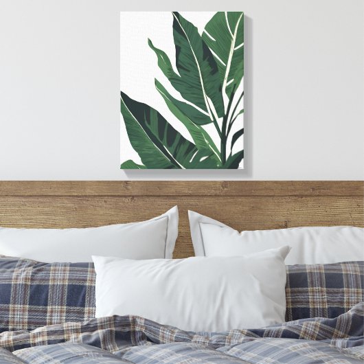 Weelderige Tropische Wandkunst Canvas Afdruk (Insitu (Slaapkamer))