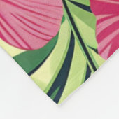 Weelderige tropische zomerbloemen fleece deken (Hoek)