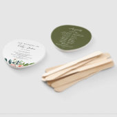 weelderige tuin bloemig bruiloft programma hand fa handwaaier (Niet-gemonteerd)