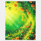 Weelderige Tuin Zonlicht Scene Fleece Deken (Voorkant)
