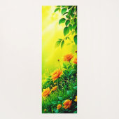 Weelderige Tuin Zonlicht Scene Yogamat (Achterkant)