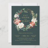 weelderige vakantie krans feestuitnodiging kaart (Voorkant)