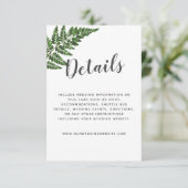 weelderige varen bruiloft Detail Behuizing Kaart (Staand voorkant)