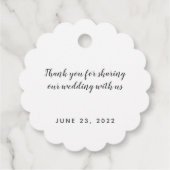 weelderige varen tropische botanische bruiloft bedankjes labels (Achterkant)