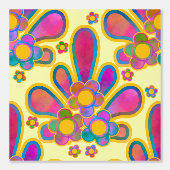 Weelderige Vergulde Retro Waterverf Ploomf Zonsopg Behang (Voorkant)