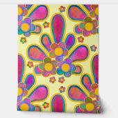 Weelderige Vergulde Retro Waterverf Ploomf Zonsopg Behang (Afrollen)