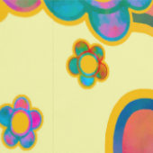 Weelderige Vergulde Retro Waterverf Ploomf Zonsopg Behang (Zoom)