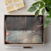 Weelderige Versierde Flamingo Nouveau & Rozen Tissuepapier (Geschenk)