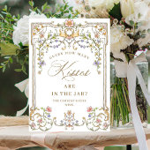 Weelderige Victoriaanse sierlijke bloem bruidsshow Poster