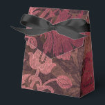 Weelderige vintage kant damast bedankdoosjes<br><div class="desc">Afgeleefde kant damast patroon favor doos in accenten van koper,  burgundy en zwart.</div>