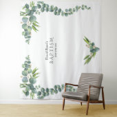 Weelderige Waterverf Eucalyptus Bloem Doop Decorat Wandkleed (In situ)