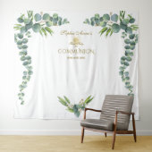 Weelderige waterverf Eucalyptus Heilige Communie P Wandkleed (In Situ (horizontaal))