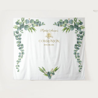 Weelderige Waterverf Eucalyptus Heilige Communie P Wandkleed