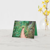 Weelderige Wilde Bloemenpadkaart Kaart (Gele Bloem)