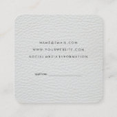 Weelderige witte leerprint retro label kapper (Achterkant)