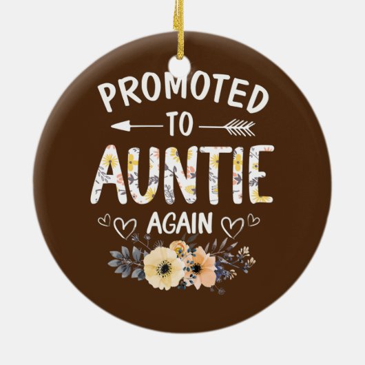 Weemens gepromoveerd naar tante Opnieuw bloeiende  Keramisch Ornament (Achterkant)