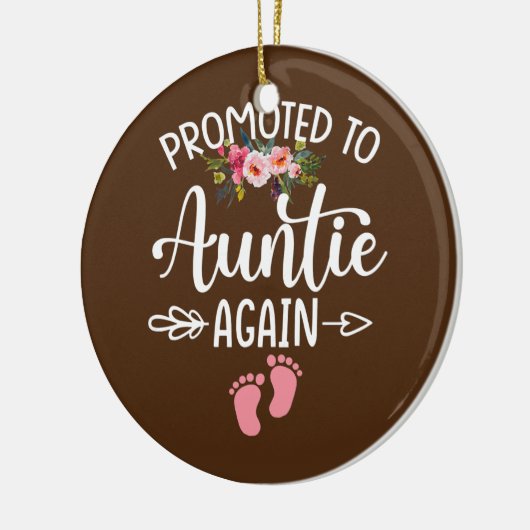 Weemens gepromoveerd naar tante Opnieuw bloeiende Keramisch Ornament (Links)