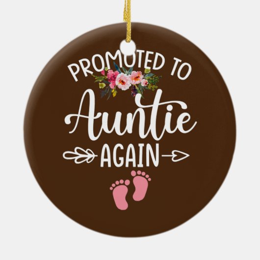 Weemens gepromoveerd naar tante Opnieuw bloeiende Keramisch Ornament (Achterkant)