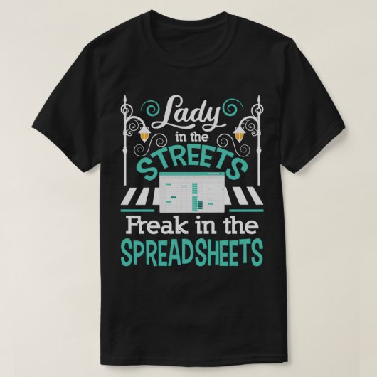 Weemens in de spreadsheets t-shirt (Design voorkant)