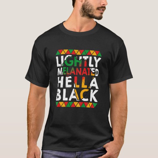 Weemens lichtjes gesmolten Hella Black History Mel T-shirt (Voorkant)