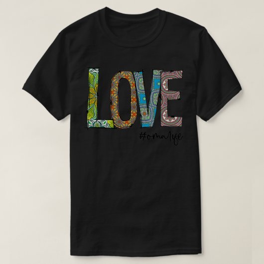 Weemens liefde #OmaLife  Florals T-shirt (Design voorkant)