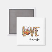 Weemens Love Gaga Life Pumpkin Autumn Halloween Magneet (Voorkant / Achterkant)
