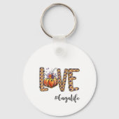 Weemens Love Gaga Life Pumpkin Autumn Halloween Sleutelhanger (Voorkant)