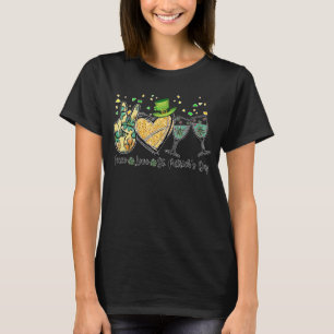 Weemens Peace Love St Patrick's Day Cheer Drink T-shirt