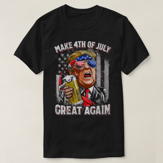 Weemens Trump Make 4 juli: Opnieuw grote Mannen dr T-shirt (Design voorkant)