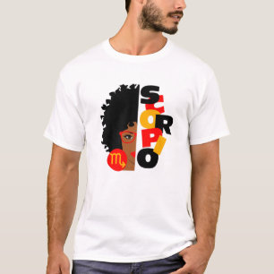 Weemensescorpus Girl Africa Girl Zodiac Signs Birt T-shirt
