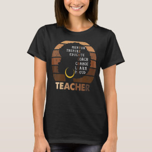 Weemenzwarte geschiedenis Maand Inspiratie Leraar  T-shirt