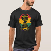 Weemenzwarte geschiedenis maand T-shirt Afrikaans (Voorkant)