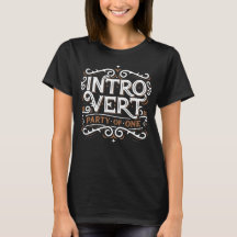 Weemintrovert (Partij van één) Zwarte T-shirt