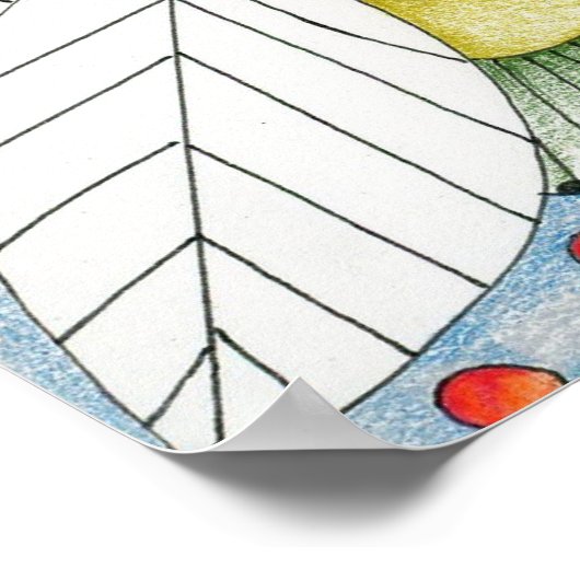 Weemoedige aarde patiënt ziel Kleurentherapie Poster (Hoek)