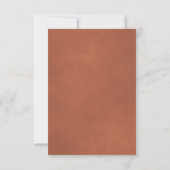 Weemoedige Bladeren Rustieke Terracotta Trouw Save The Date (Achterkant)