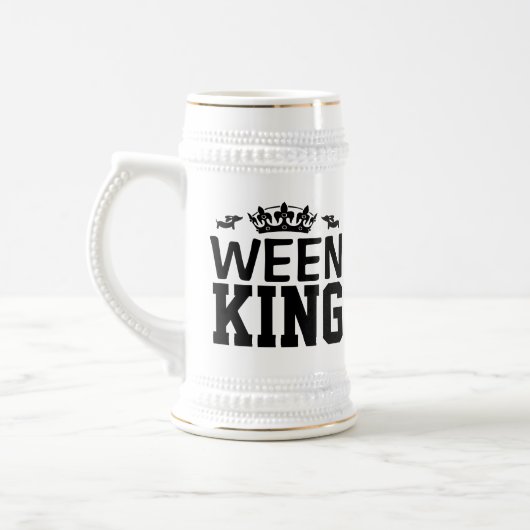 Ween King Dachshund Dad Stein Mok - Vaderdag (Links)