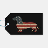 Weenie de mensen teckel 4 juli cadeaulabel (Achterkant Horizontaal)