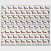 Weenie de mensen teckel 4 juli cadeaupapier (Vlak)