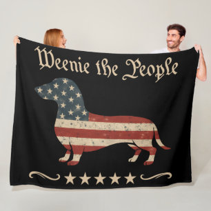 Weenie de mensen teckel 4 juli fleece deken