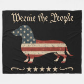 Weenie de mensen teckel 4 juli fleece deken (Voorkant (Horizontaal))