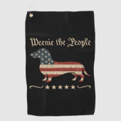 Weenie de mensen teckel 4 juli golfhanddoek (Voorkant)