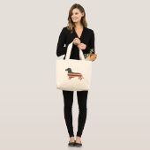 Weenie de mensen teckel 4 juli grote tote bag (Voorkant (model))